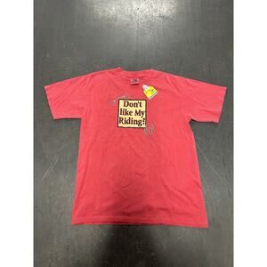 Vintage Stirrups Clothing Company Womens Horseback Riding T-Shirt Red Size Small